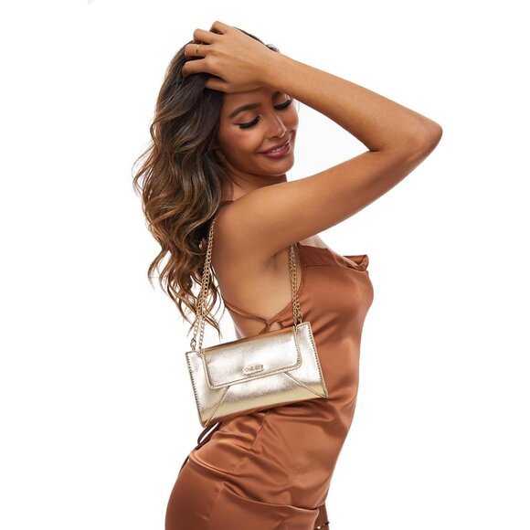 Black Envelope Clutch Purse for Women - Evening Handbag with Detachable Chain, P - Picture 6 of 7